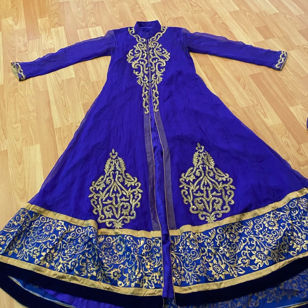 3 pc formal Indian high low Shalwar Kameez dress